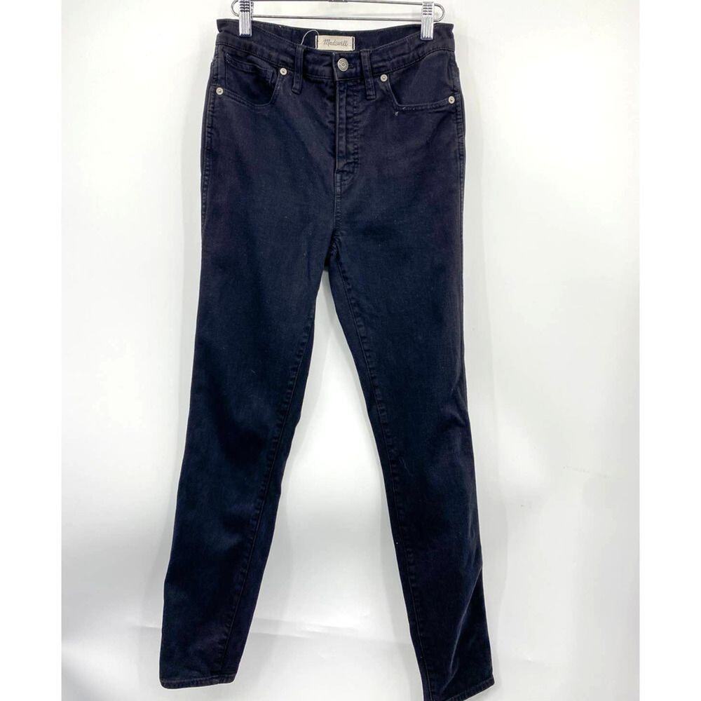 Madewell 10 High-Rise Skinny Jeans Black Denim Size 27 - Picture 2 of 7